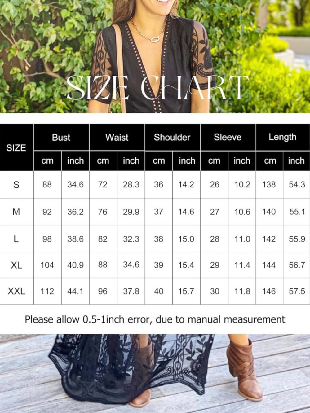 Boho White Floral Lace Maxi Romper Dress – Wedding Guest/Bridal Shower - Picture 4 of 5